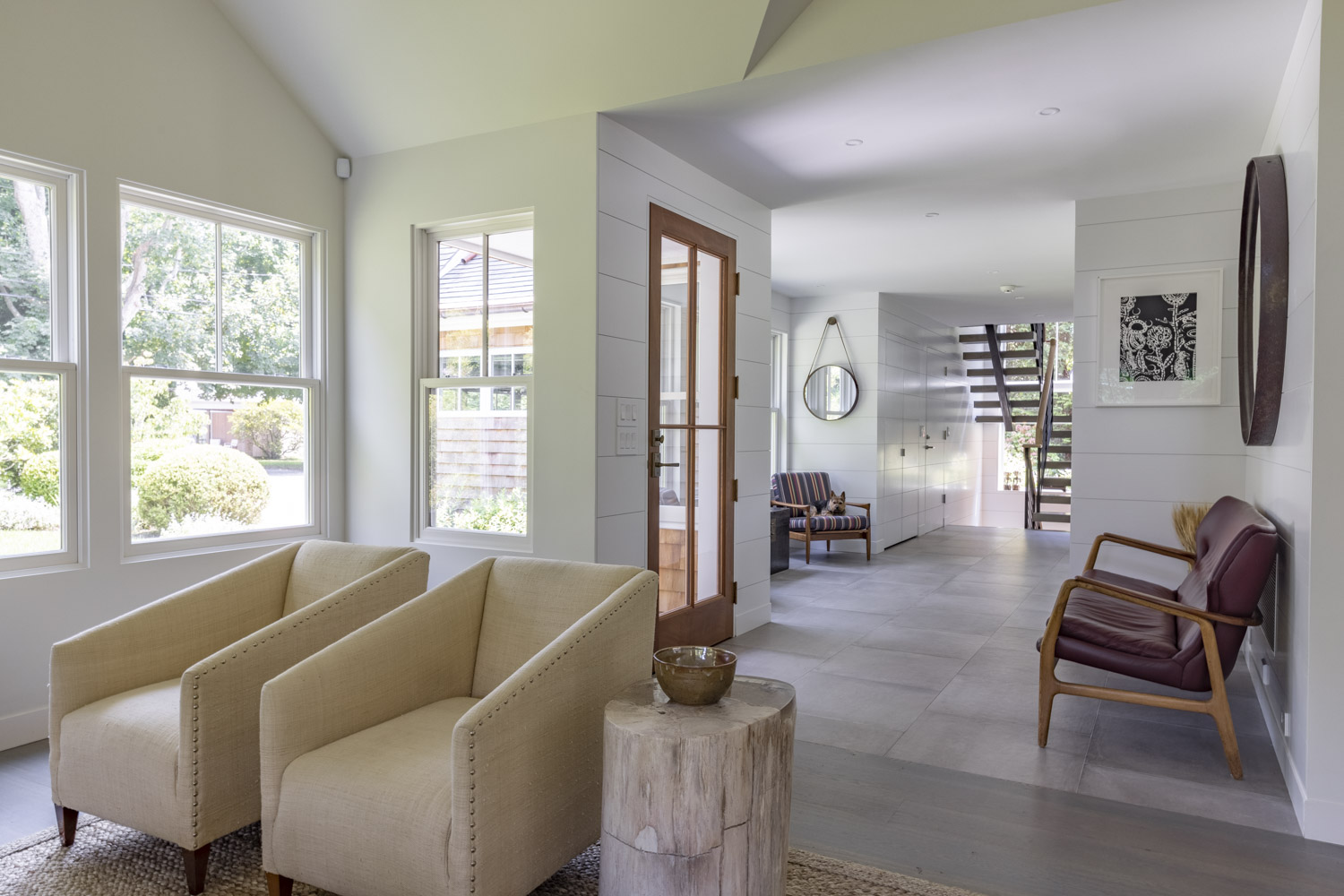 Photo of construction by Ronald Webb Builder.